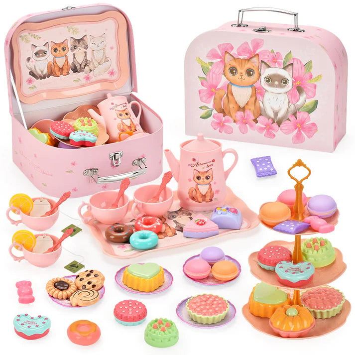 šHOT SALEšUnicorn Castle Pretend Tin Teapot and dessert rack set