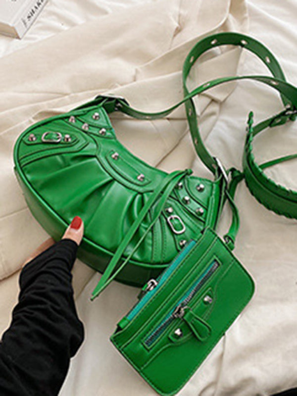Heavy Industry Pleated Shoulder Underarm Bag Messenger Bag