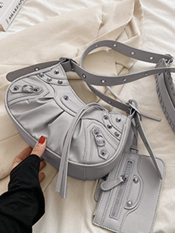 Heavy Industry Pleated Shoulder Underarm Bag Messenger Bag