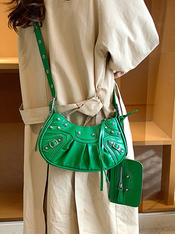 Heavy Industry Pleated Shoulder Underarm Bag Messenger Bag