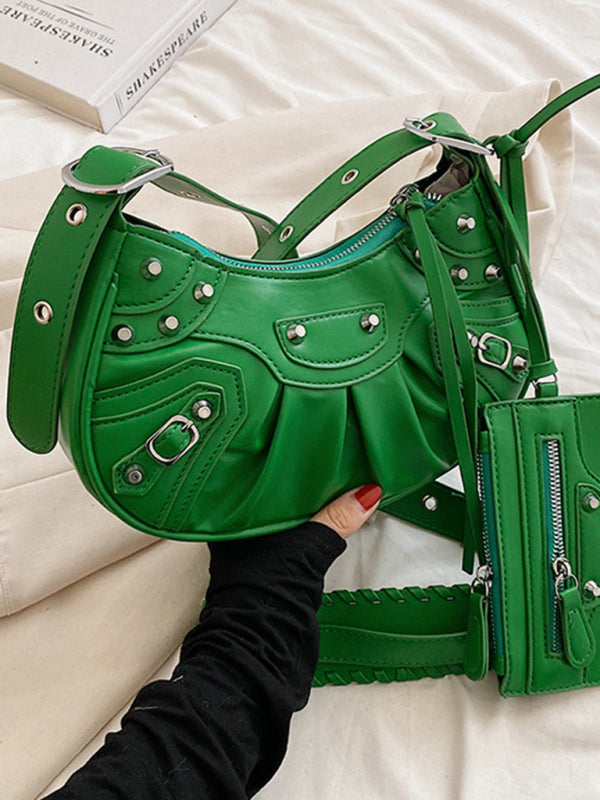 Heavy Industry Pleated Shoulder Underarm Bag Messenger Bag