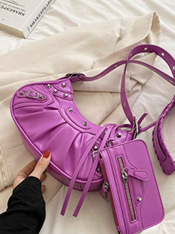 Heavy Industry Pleated Shoulder Underarm Bag Messenger Bag
