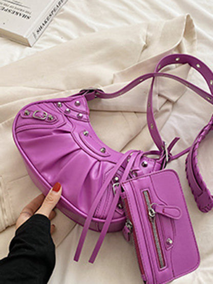 Heavy Industry Pleated Shoulder Underarm Bag Messenger Bag