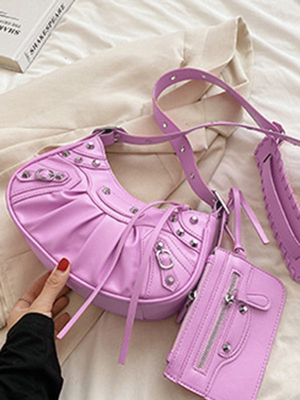 Heavy Industry Pleated Shoulder Underarm Bag Messenger Bag