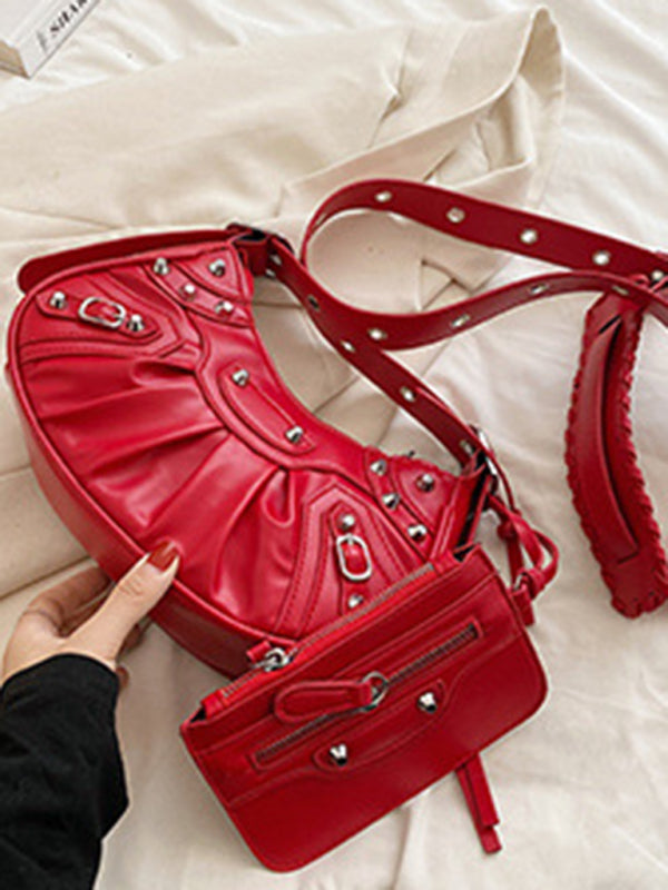 Heavy Industry Pleated Shoulder Underarm Bag Messenger Bag