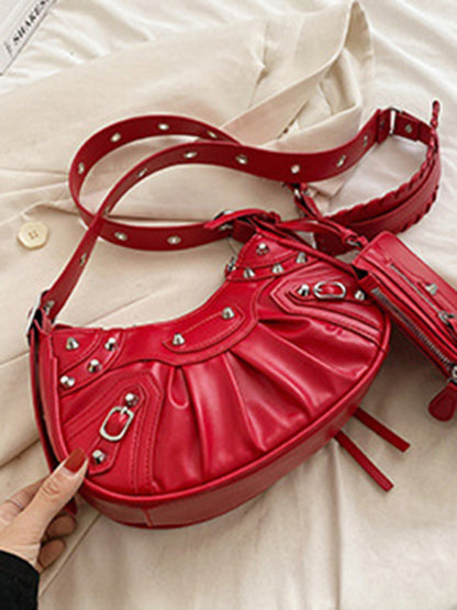 Heavy Industry Pleated Shoulder Underarm Bag Messenger Bag