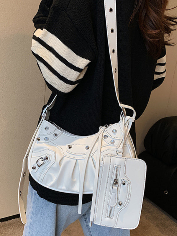 Heavy Industry Pleated Shoulder Underarm Bag Messenger Bag
