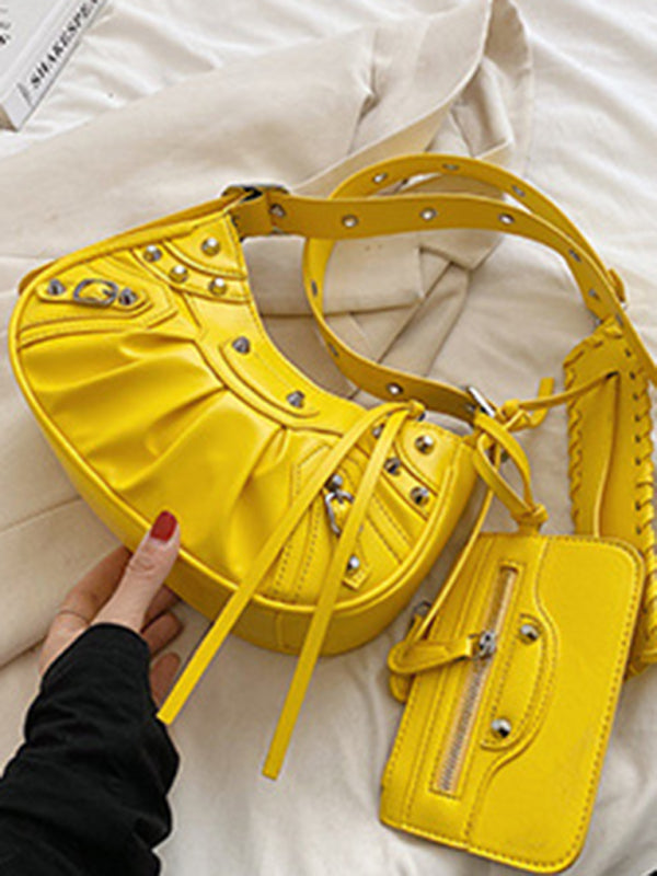 Heavy Industry Pleated Shoulder Underarm Bag Messenger Bag