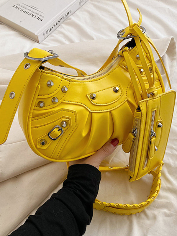 Heavy Industry Pleated Shoulder Underarm Bag Messenger Bag