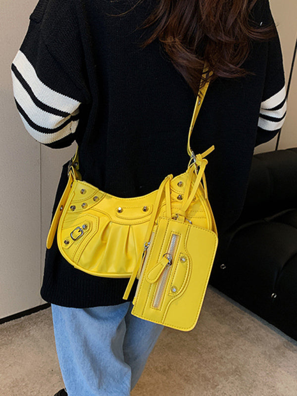 Heavy Industry Pleated Shoulder Underarm Bag Messenger Bag